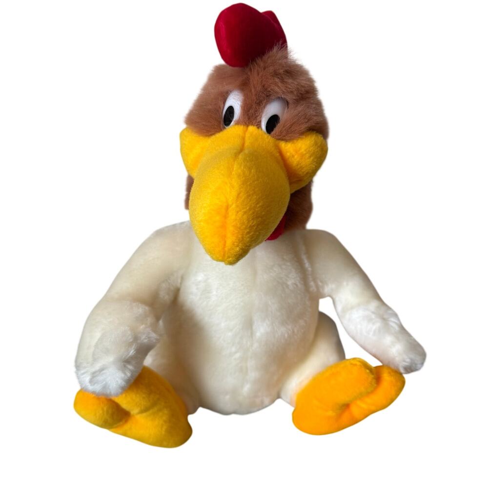 Vintage 90s Looney Tunes Foghorn Leghorn Plush Stuffed Animal Rooster Chicken